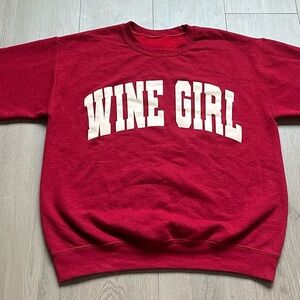 Red 'Wine Girl' Sweatshirt